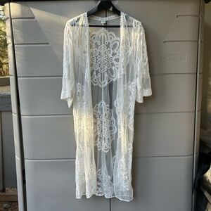 Ivory Lace Coverup/Kimono